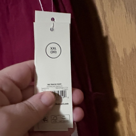 No Boundaries Burgundy Joggers with White Stripes - Picture 3 of 3